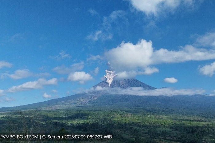 Gunung Semeru Erupsi, Tinggi Letusan Capai 1.200 Meter
